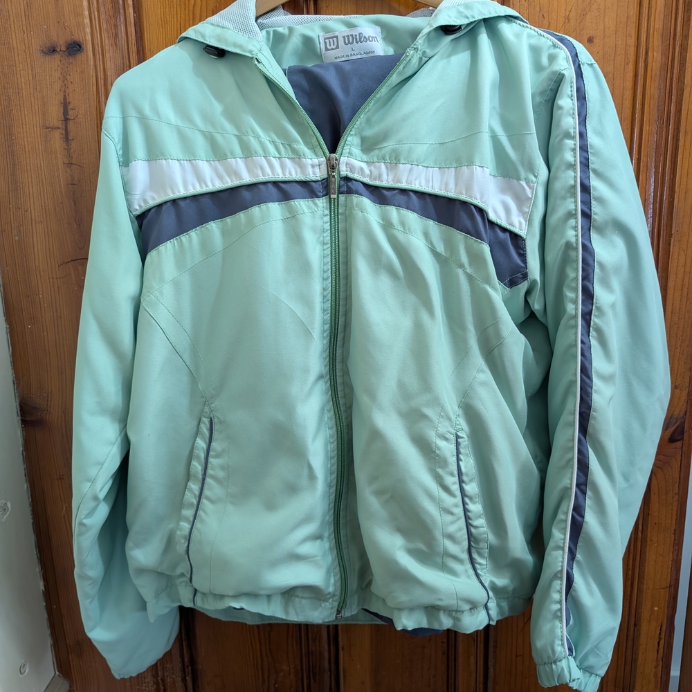 Wilson Green and Gray Windbreaker with Sporty Design